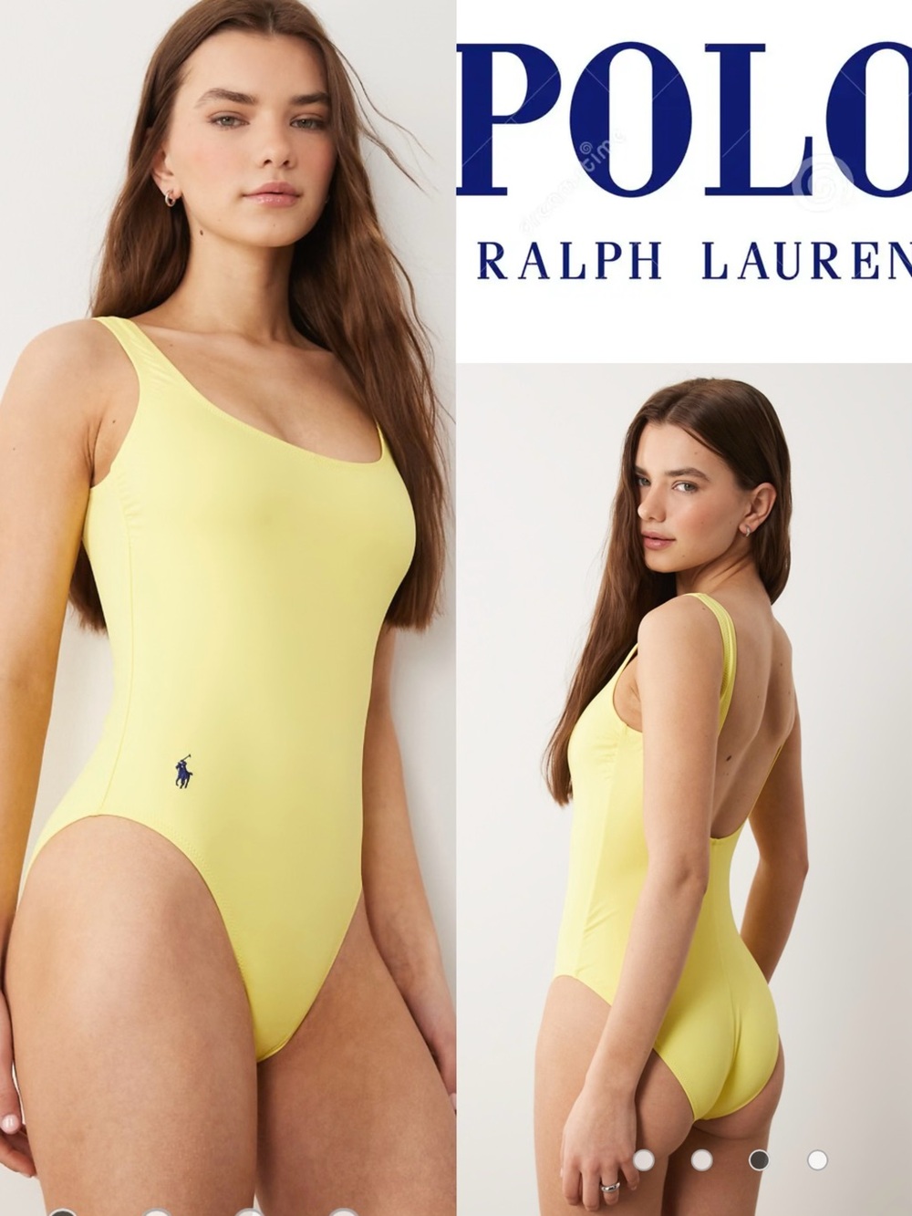 Embrace sunshine! Ralph Lauren NEW Martinique One-Piece Swimsuit size large